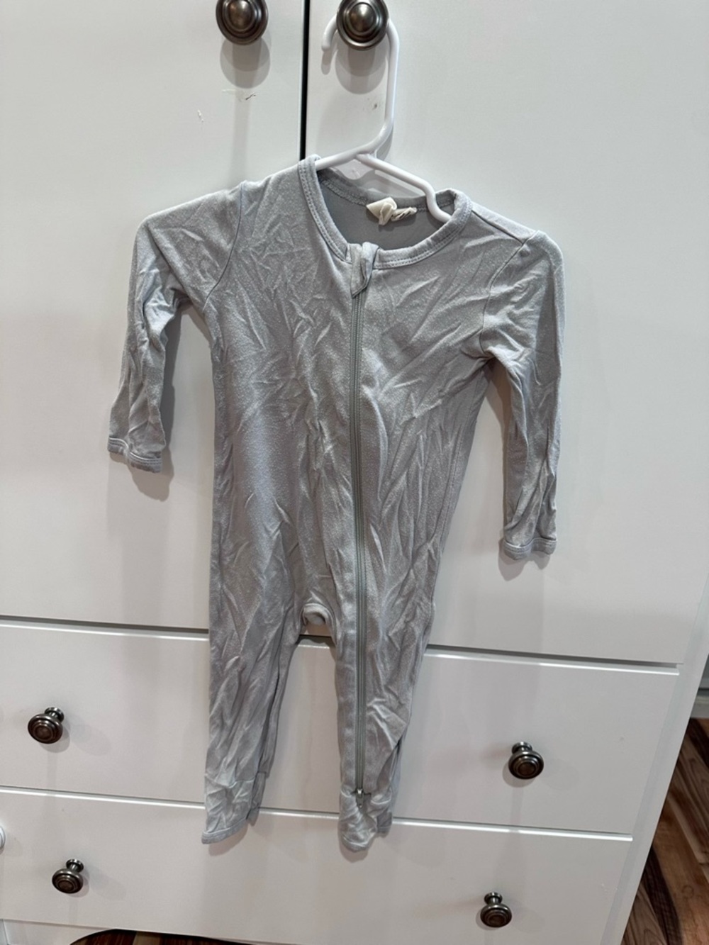 Kyte BABY Light Gray Zip Romper